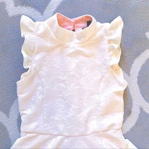 Ava & Yelly Girls Size 10 Cream/Blush Lace Dress